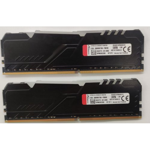 Озу HyperX DDR4 16GB (2x8GB) 3200Mhz Fury RGB (HX432C16FB3AK2/16) (Восстановлено продавцом, 904228) купить в Украине | Telemart фото
