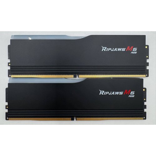 Озу G.Skill DDR5 32GB (2x16GB) 6000Mhz Ripjaws M5 RGB Black (F5-6000J3636F16GX2-RM5RK) (Восстановлено продавцом, 904341) купить в Украине | Telemart фото