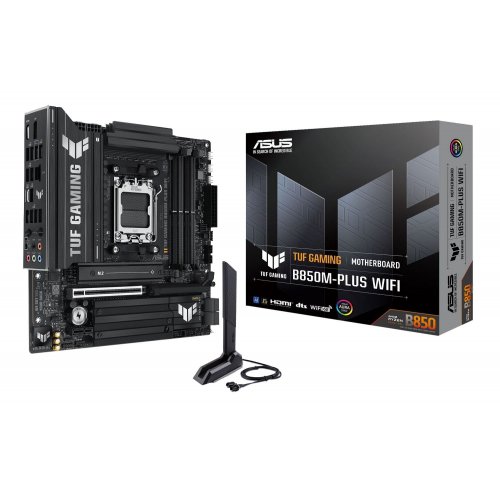 Материнская плата Asus TUF GAMING B850M-PLUS WIFI (sAM5, AMD B850) (Восстановлено продавцом, 904342) купить в Украине | Telemart фото