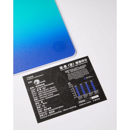 Килимок для миші EspTiger Lotus (MP-ET-LOTUS-BLACK-BLUE) Blue купити в Україні | Telemart фото