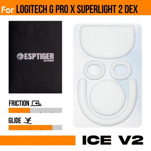 Глайды для мышки EspTiger Logitech G Pro X Superlight 2 Dex Ice V2 (SK-ET-LG-GPXSL2-DEX-ICE-V2) купить в Украине | Telemart фото