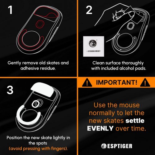 Глайды для мышки EspTiger Logitech G Pro X Superlight 2 Dex Ice V2 (SK-ET-LG-GPXSL2-DEX-ICE-V2) купить в Украине | Telemart фото