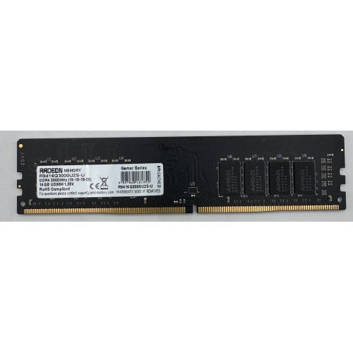 Озп AMD DDR4 16GB 3000Mhz Radeon R9 Gamer Series (R9416G3000U2S-U) (Відновлено продавцем, 904545) купити в Україні | Telemart фото