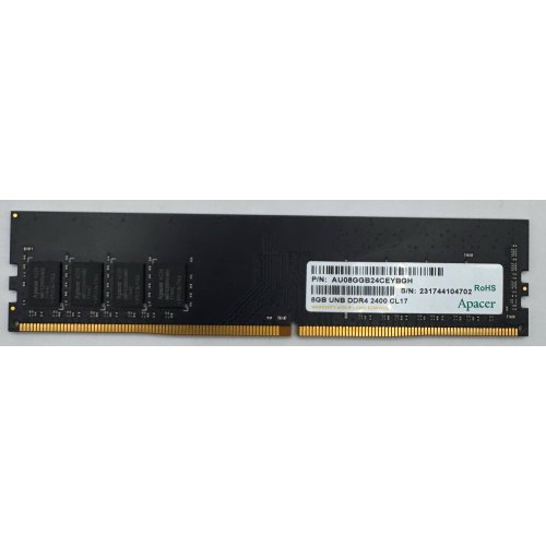 Озп Apacer DDR4 8GB 2400Mhz (AU08GGB24CEYBGH) (Відновлено продавцем, 904561) купити в Україні | Telemart фото
