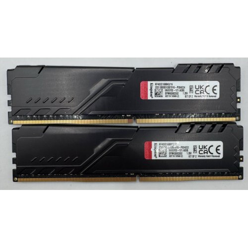 Озу Kingston DDR4 16GB (2x8GB) 3200Mhz FURY Beast Black (KF432C16BBK2/16) (Восстановлено продавцом, 904563) купить в Украине | Telemart фото