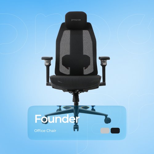 Ергономічне крісло Proove Founder (ECFN0001001) Black купити в Україні | Telemart фото