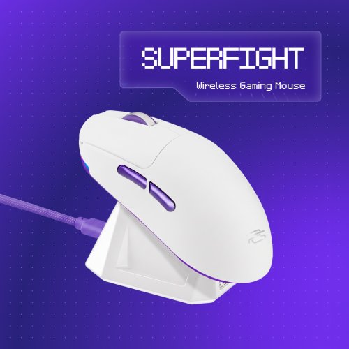 Мышка Proove Gaming Superfight Wireless (WMSW00122002) White/Purple купить в Украине | Telemart фото