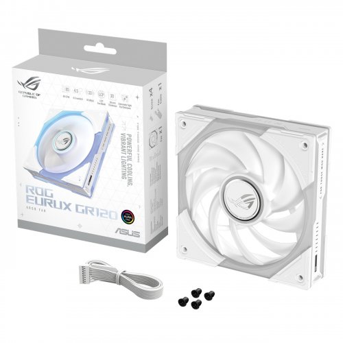 Кулер для корпуса Asus ROG Eurux GR120 ARGB (90DA00J3-B09000) White купить в Украине | Telemart фото