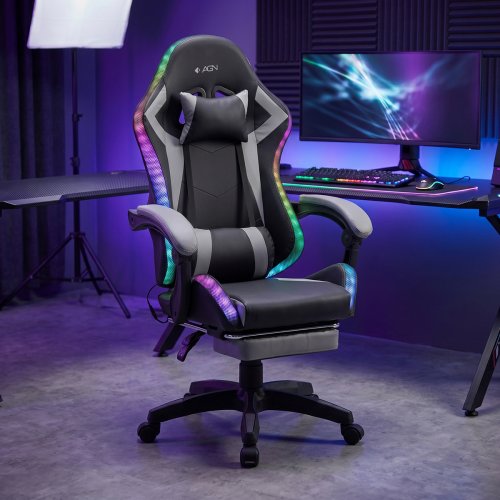 Игровое кресло AGN AGN09-25 Black/Grey купить в Украине | Telemart фото