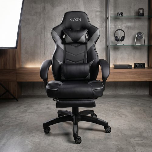 Ігрове крісло AGN AGN09-26 Black/Grey купити в Україні | Telemart фото