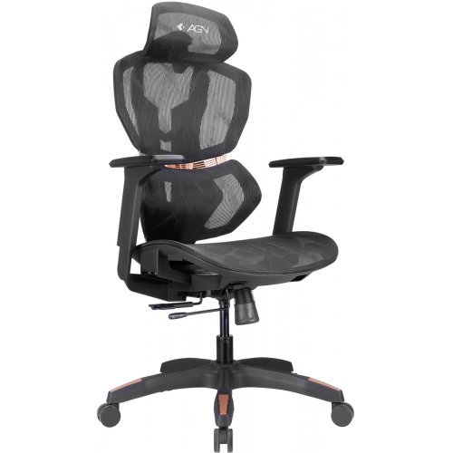 Крісло офісне AGN AGN09-8 Mesh Black/Orange купити в Україні | Telemart фото