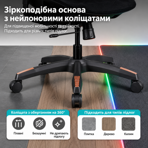 Крісло офісне AGN AGN09-8 Mesh Black/Orange купити в Україні | Telemart фото