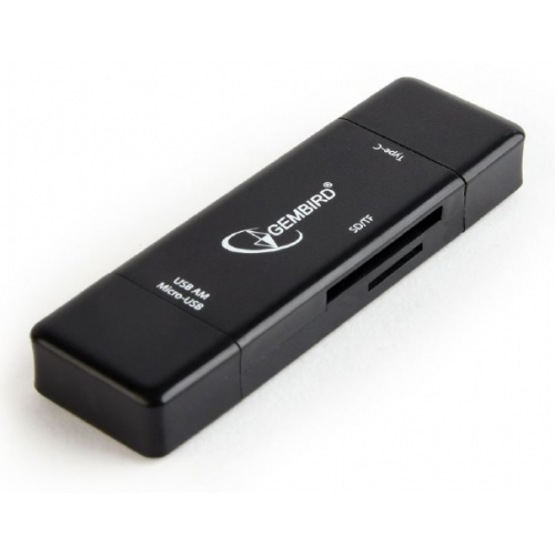Купити Кардрідер Gembird Type-C USB 3.1 microUSB microSD/HC/XC (UHB-CR3IN1-01) - ціна в Києві, Львові, Вінниці, Хмельницькому, Франківську, Україні | інтернет-магазин TELEMART.UA фото