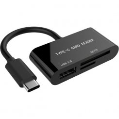 Кардрідер Gembird Type-C USB 3.1 USB 2.0 SD/microSD/HC/XC (UHB-CR3-02)