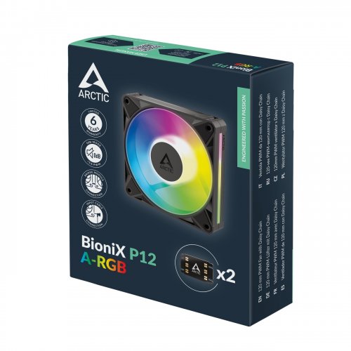 Кулер для корпусу Arctic BioniX P12 A-RGB (ACFAN00335A) Black купити в Україні | Telemart фото
