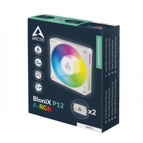 Кулер для корпусу Arctic BioniX P12 A-RGB (ACFAN00336A) White купити в Україні | Telemart фото