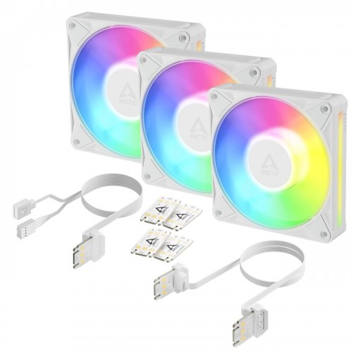 Набір кулерів для корпусу Arctic BioniX P12 A-RGB (3-Fan Pack) (ACFAN00338A) White купити в Україні | Telemart фото