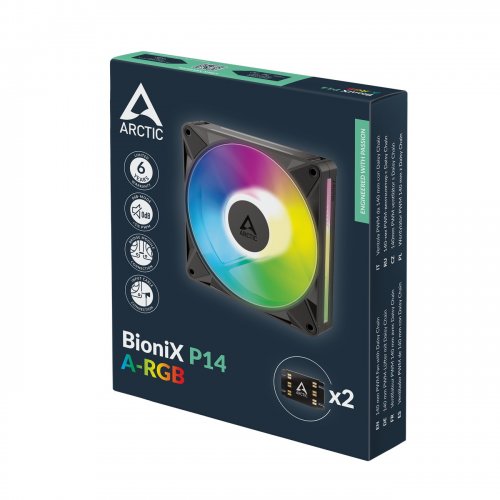 Кулер для корпусу Arctic BioniX P14 A-RGB (ACFAN00339A) Black купити в Україні | Telemart фото