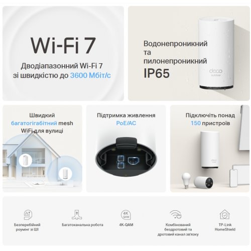 Маршрутизатор TP-LINK Deco BE25-Outdoor (1-pack) купить в Украине | Telemart фото