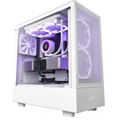 Корпус NZXT H5 Flow Tempered Glass без БП (CC-H51FW-01) White (Восстановлено продавцом, 904967)