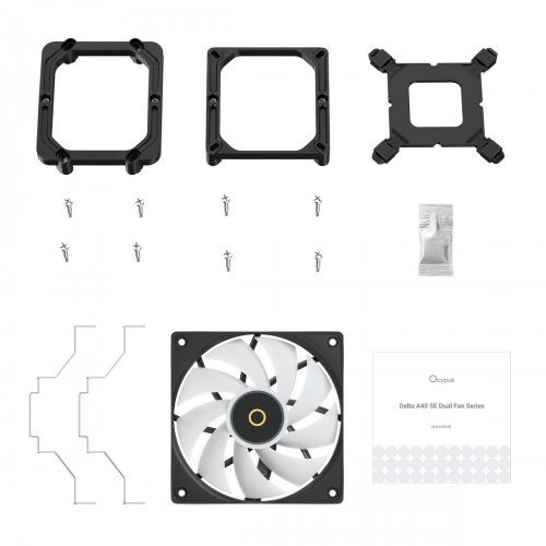 Кулер Ocypus Delta A40 SE Dual Fan ARGB (DELTA-A40-BK2AAWN00S-GL) Black купить в Украине | Telemart фото