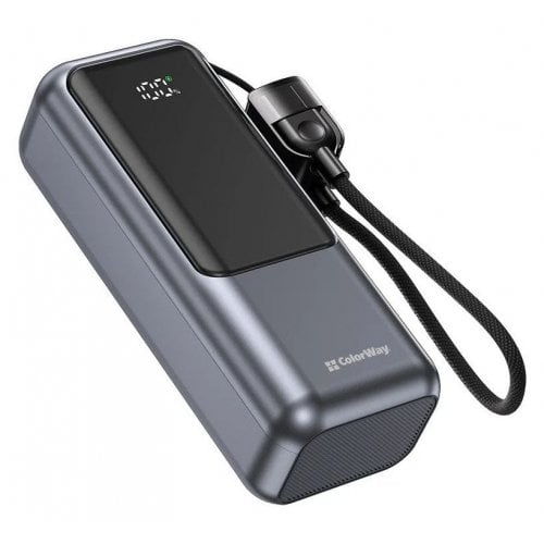 Powerbank ColorWay Urban 10000mAh 22.5W (CW-PB100LP03GR) Gray купити в Україні | Telemart фото