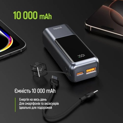 Powerbank ColorWay Urban 10000mAh 22.5W (CW-PB100LP03GR) Gray купити в Україні | Telemart фото