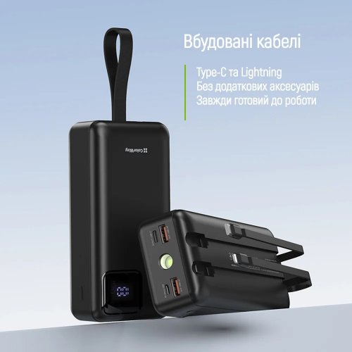 Powerbank ColorWay EnergyHub 30000mAh 22.5W (CW-PB300LP05BK) Black купити в Україні | Telemart фото