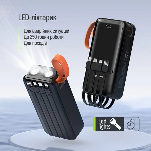 Powerbank ColorWay PowerHub 30000mAh 22.5W (CW-PB300LP07BK) Black купити в Україні | Telemart фото