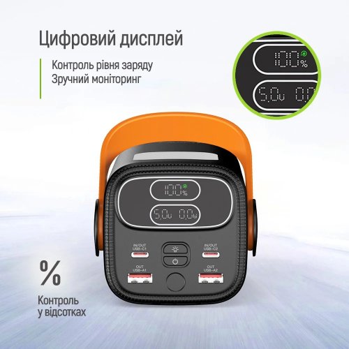 Powerbank ColorWay NightWork 40000mAh 65W (CW-PB400LP06BK) Black купити в Україні | Telemart фото