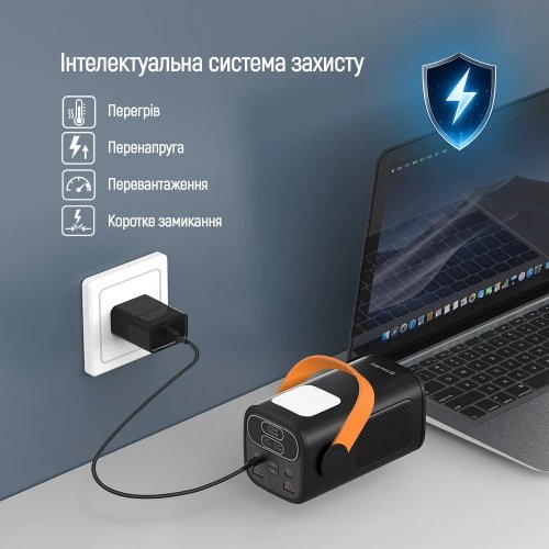 Powerbank ColorWay NightWork 40000mAh 65W (CW-PB400LP06BK) Black купити в Україні | Telemart фото