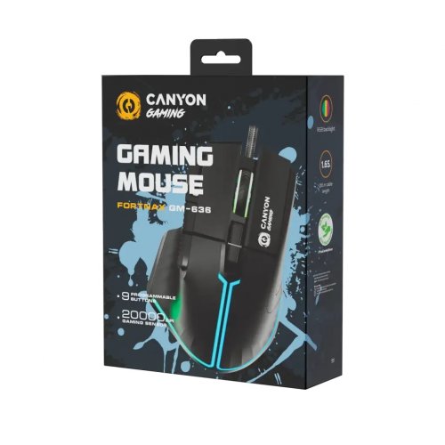 Миша Canyon Fortnax GM-636 (CND-SGM636B) Black купити в Україні | Telemart фото