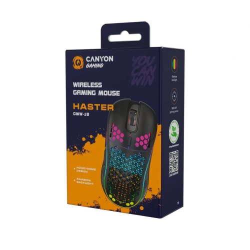 Миша Canyon Haster GMW-18 Wireless (CND-SGMW18) Black купити в Україні | Telemart фото