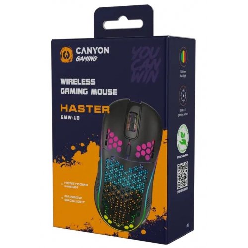 Миша Canyon Haster GMW-18 Wireless (CND-SGMW18) Black купити в Україні | Telemart фото