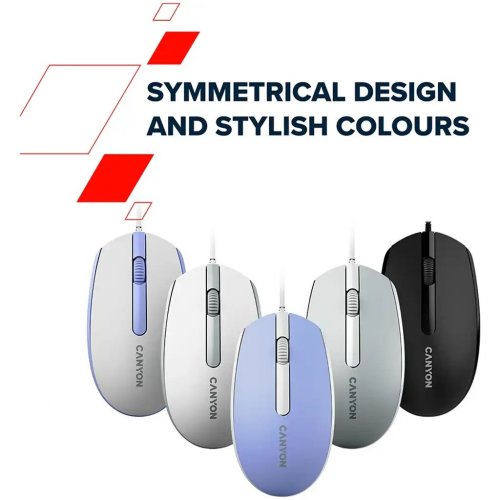 Мышка Canyon M-10 (CNE-CMS10WG) White Grey купить в Украине | Telemart фото
