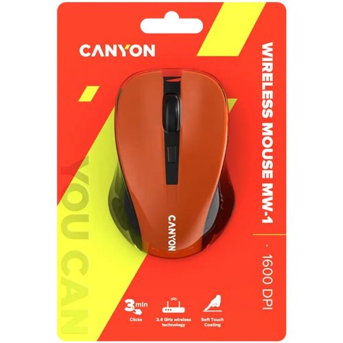 Миша Canyon MW-1 Wireless (CNE-CMSW1O) Orange купити в Україні | Telemart фото