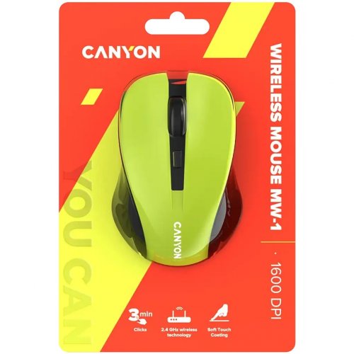Миша Canyon MW-1 Wireless (CNE-CMSW1Y) Yellow купити в Україні | Telemart фото