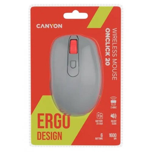 Мышка Canyon OnClick 20 Wireless (CNE-CMSW20DG) Dark Grey купить в Украине | Telemart фото