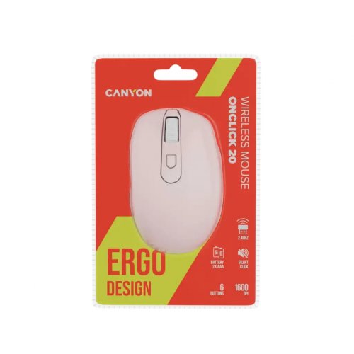 Миша Canyon OnClick 20 Wireless (CNE-CMSW20P) Pink купити в Україні | Telemart фото