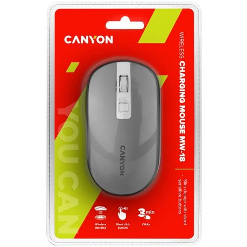Мышка Canyon MW-18 Wireless (CNS-CMSW18DG) Dark Gray купить в Украине | Telemart фото