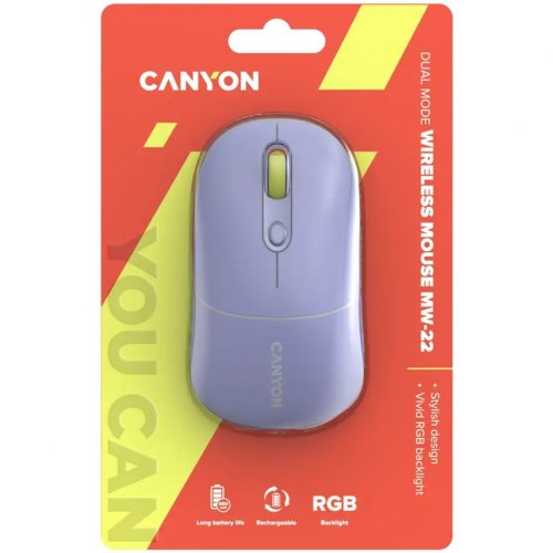 Миша Canyon MW-22 Wireless (CNS-CMSW22ML) Mountain Lavender купити в Україні | Telemart фото