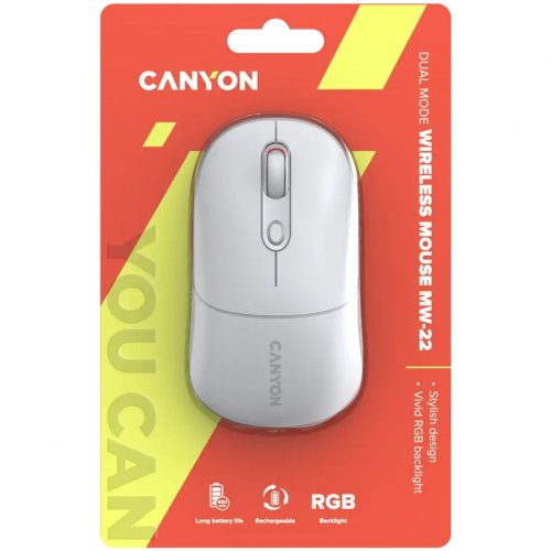 Миша Canyon MW-22 Wireless (CNS-CMSW22SW) Snow White купити в Україні | Telemart фото