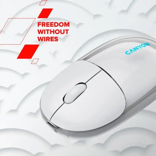 Мышка Canyon OnClick 24 Wireless (CNS-CMSW24BL) Transparent Blue купить в Украине | Telemart фото