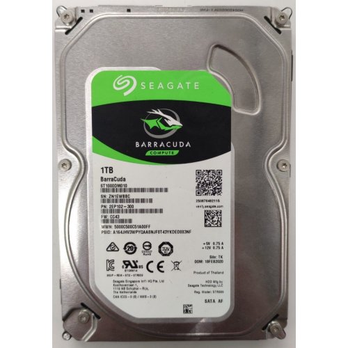 Жесткий диск Seagate BarraCuda 1TB 64MB 7200RPM 3.5'' (ST1000DM010) (Восстановлено продавцом, 905432) купить в Украине | Telemart фото