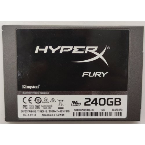 Ssd-диск Kingston HyperX Fury 240GB 2.5" (SHFS37A/240G) (Восстановлено продавцом, 905434) купить в Украине | Telemart фото