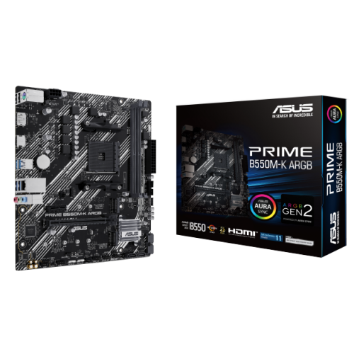 Материнская плата Asus PRIME B550M-K ARGB (sAM4, AMD B550) (Восстановлено продавцом, 905439) купить в Украине | Telemart фото
