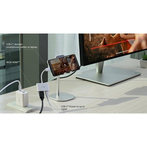 Адаптер J5create JCA152 USB Type-C to HDMI (JCA152-N) White купить в Украине | Telemart фото
