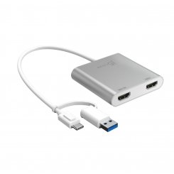 Сплиттер J5create JCA365 USB Type-C to 2 x HDMI (JCA365-N) Silver