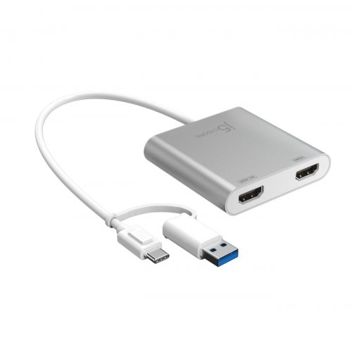 Сплиттер J5create JCA365 USB Type-C to 2 x HDMI (JCA365-N) Silver купить в Украине | Telemart фото