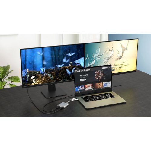 Сплиттер J5create JCA365 USB Type-C to 2 x HDMI (JCA365-N) Silver купить в Украине | Telemart фото